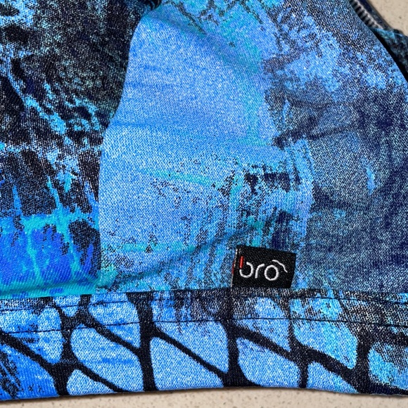 Bro fitwear Crossback Sports Bra Blue Snake Print - Picture 4 of 4